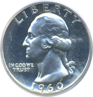 image for: 1960 25c PCGS Proof 68 Cameo