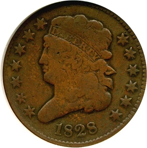 image for: 1828 1/2c 13 Stars ANACS F12 Details (Cleaned)