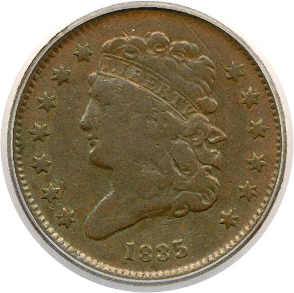 image for: 1835 1/2c  ICG VG8