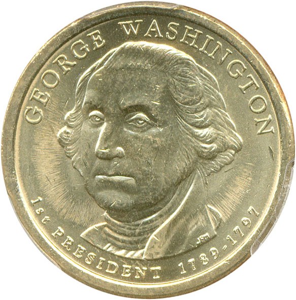 image for: Error: 2007 $1 Washington - Missing Edge Lettering PCGS MS64 