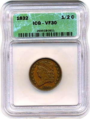 image for: 1832 1/2c ICG VF30