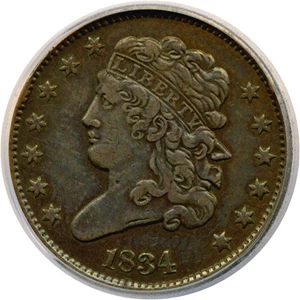 image for: 1834 1/2c ICG VF30 BN