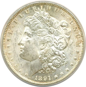 image for: 1891-S $1 ANACS MS64