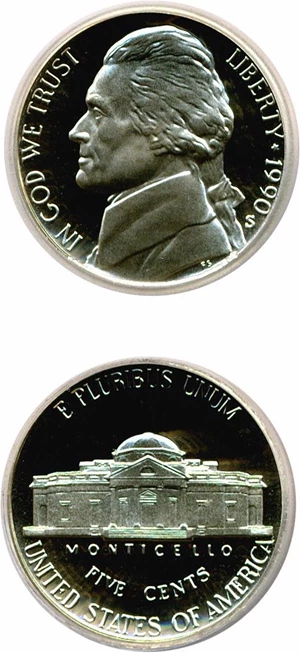 image for: 1990-S 5c ICG Proof 70 DCameo