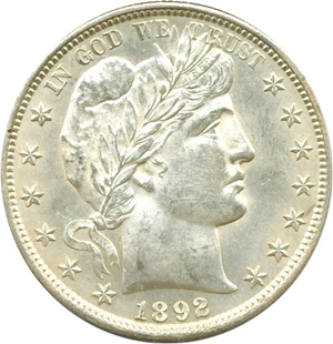 image for: 1892 50c PCGS MS60