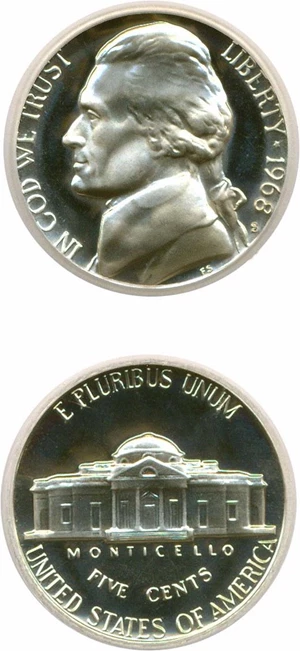 image for: 1968-S 5c ICG Proof 70 DCameo