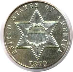 image for: 1870 3cS PCGS Proof 62