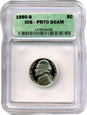 image for: 1990-S 5c ICG Proof 70 DCameo