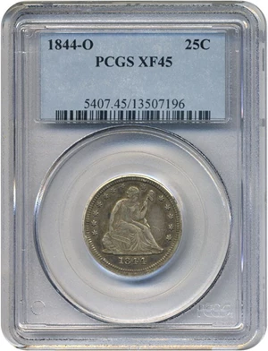 image for: 1844-O 25c PCGS XF45