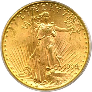 image for: 1909-S $20 PCGS MS64