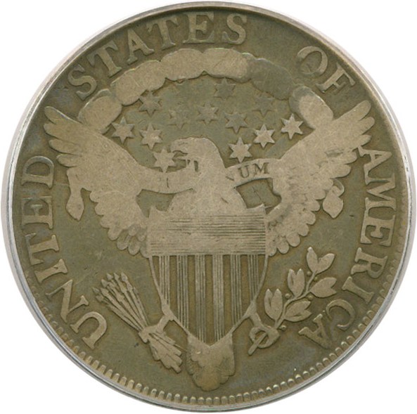 image for: 1806 50c Knob 6 Large Stars PCGS F12