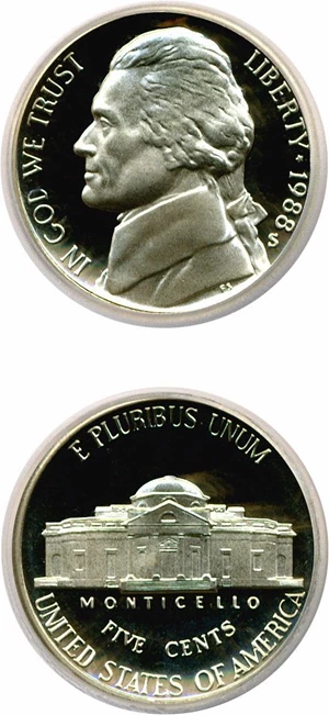 image for: 1988-S 5c ICG Proof 70 DCameo
