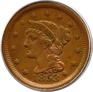image for: 1853 1c PCGS AU53