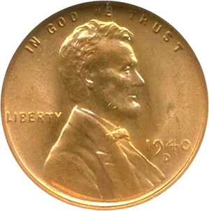 image for: 1940-D 1c NGC MS66 RD