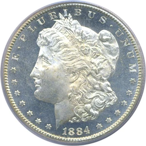 image for: 1884-CC $1 PCGS MS65 DMPL