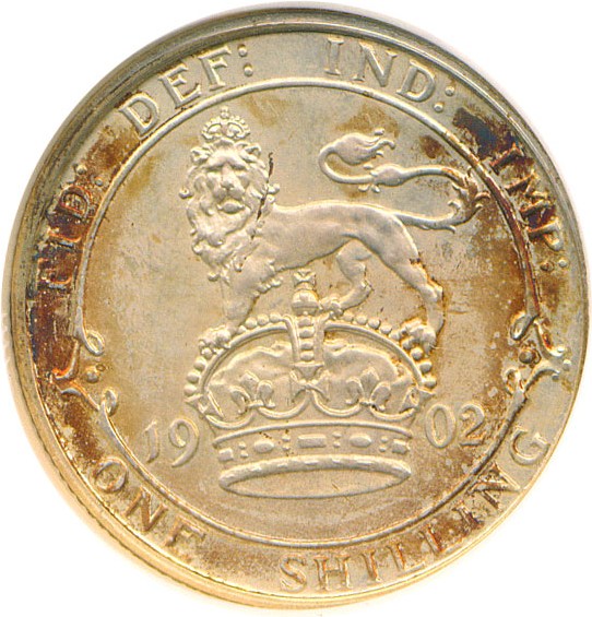 image for: Great Britain: 1902 Shil Matte ANACS Impaired Proof 60  (Cleaned)