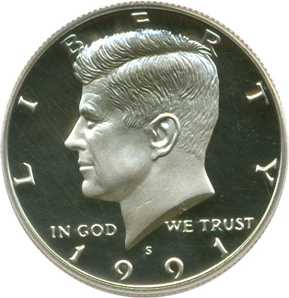 image for: 1991-S 50c  PCGS Proof 69 DCameo