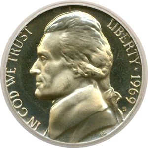 image for: 1969-S 5c ICG Proof 70 DCameo
