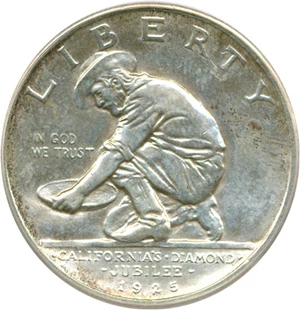 image for: 1925-S 50c California ICG AU55 Details (Polished)