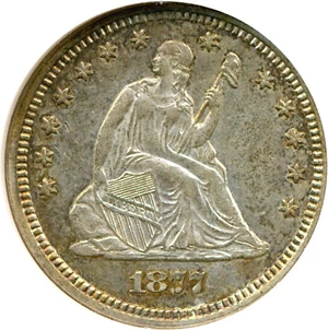 image for: 1877 25c NGC AU55