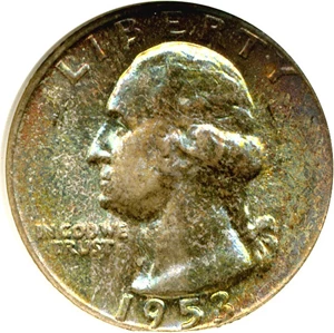image for: 1953 25c ANACS MS66