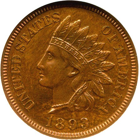 image for: 1893 1c  NGC Proof 63 RB