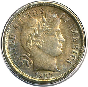 image for: 1907-O 10c PCGS MS63