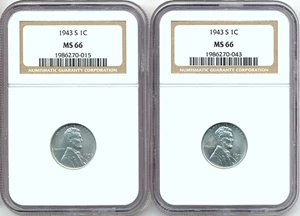 image for: 1943-S 1c NGC MS66 (2 Coin Lot)