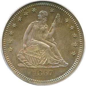 image for: 1867 25c PCGS Proof 64