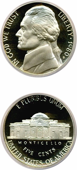 image for: 1980-S 5c ICG Proof 70 DCameo