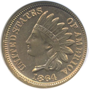 image for: 1864 1c CN NGC MS65 *Die Break Reverse*