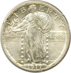 image for: 1917 25c Ty.2 PCGS MS63