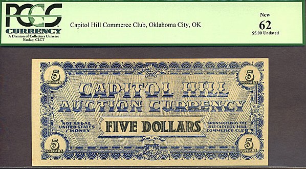 No Date Oklahoma $5 Commerce Bill (Fr. 5201)