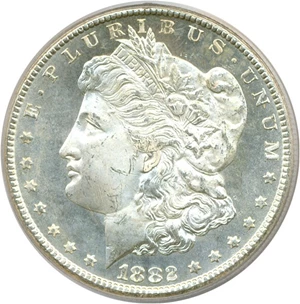 image for: 1882-CC $1 PCGS MS64 DMPL