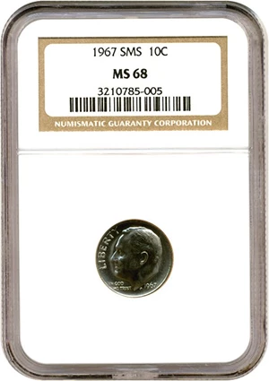 image for: 1967 10c SMS NGC MS68