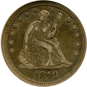 image for: 1849 25c NGC XF40