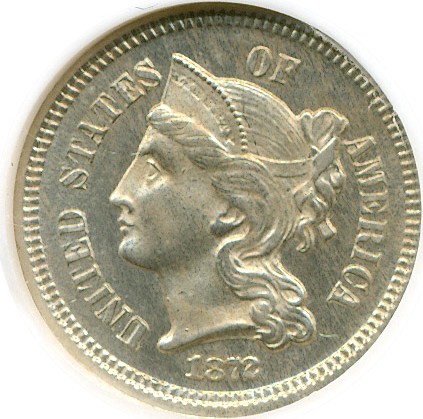 image for: 1872 3cN  NGC Proof 64