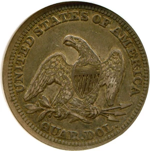 image for: 1849 25c NGC XF40