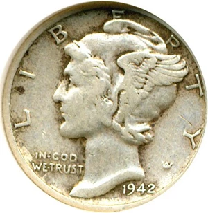 image for: 1942/1-D 10c NGC XF40