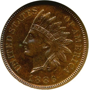 image for: 1886 1c Type 2 NGC MS63 BN