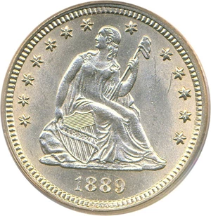 image for: 1889 25c PCGS MS64
