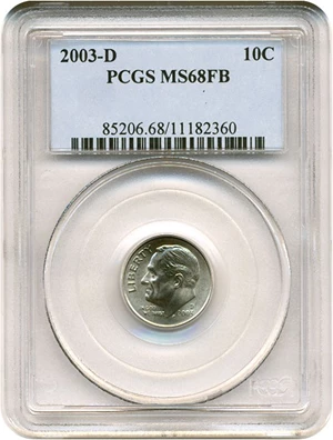 image for: 2003-D 10c PCGS MS68 FB