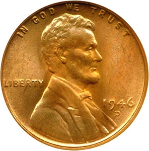 image for: 1946-D 1c NGC MS66 RD