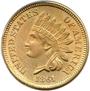 image for: 1861 1c PCGS MS64