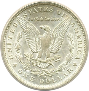 image for: Top 100 VAM: 1889-O $1 VAM 6 Doubled Date ANACS AU50