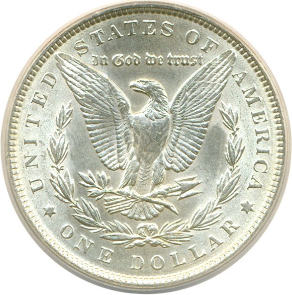 image for: Hot 50 VAM: 1888 $1 VAM 4  Doubled Reverse ANACS MS60 Details (Cleaned)