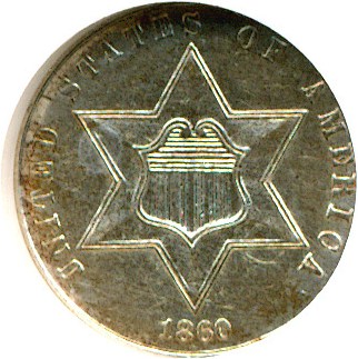 image for: 1860 3cS  NGC AU58