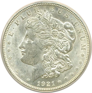 image for: 1921-D $1 VAM 1N Unicorn ANACS MS61