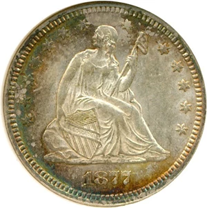 image for: 1877 25c NGC MS61