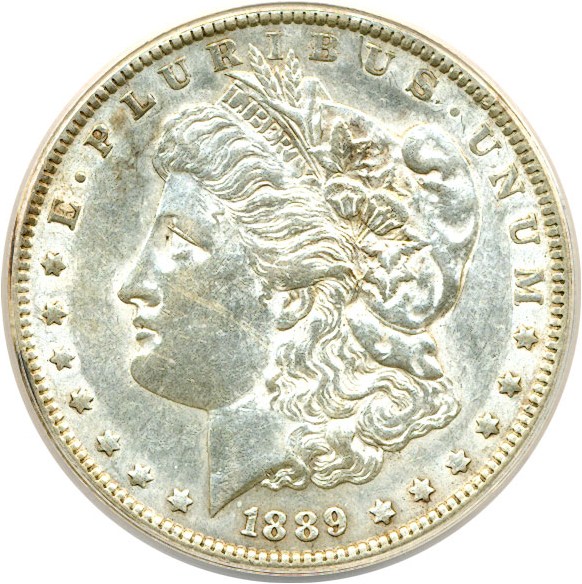 image for: Top 100 VAM: 1889 $1 VAM 22  Bar Wing ANACS AU55